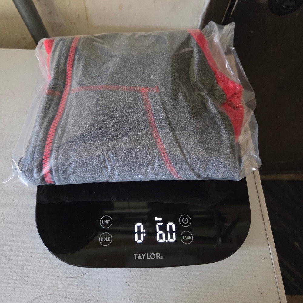 The North Face Boys XS 6 Fleece Hoodie Full Zip Colorblock Grey Red Logo Outdoor - Picture 8 of 8
